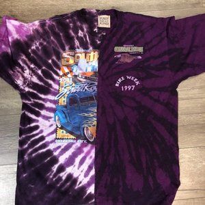 VINTAGE SPLICED Tie Dye Short Sleeve T-Shirt